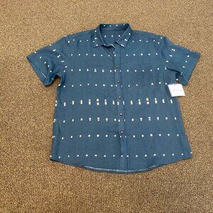 NWT! Custom Fridaze Wrinkle-Resistant 100% Linen Men’s Shirt / Size XL